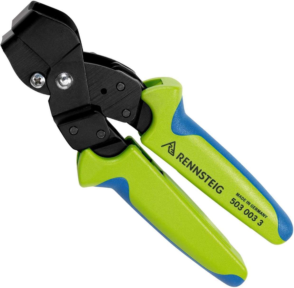 Клещи высечные для пластика с ограничителем глубины 180 мм 26 Rennsteig RE-5030033, двухкомпонентные ручки - фото